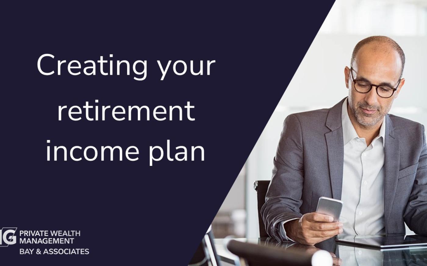 creating your retirement plan blue background guy in suit
