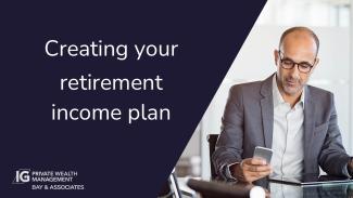 creating your retirement plan blue background guy in suit