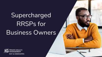 supercharged rrsps for business owners article title with man with orange shirt