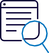 paper with magnifying glass